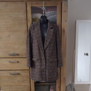 Free People Plaid Coat